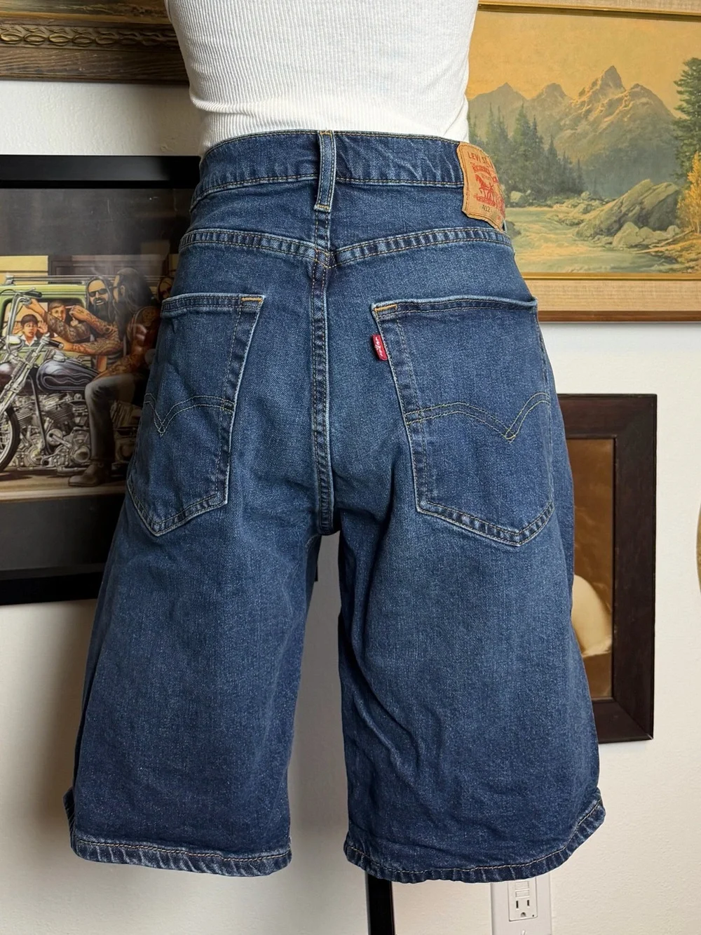 Y2K Levi's 412 Long Denim Shorts 33